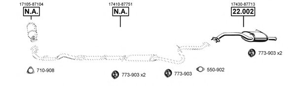 ASMET DH220210 Exhaust System